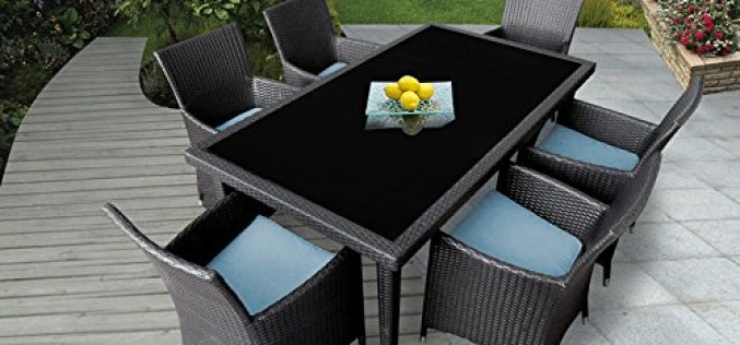 Genuine Ohana Outdoor Patio Wicker Furniture 7pc All Weather Dining Set Review