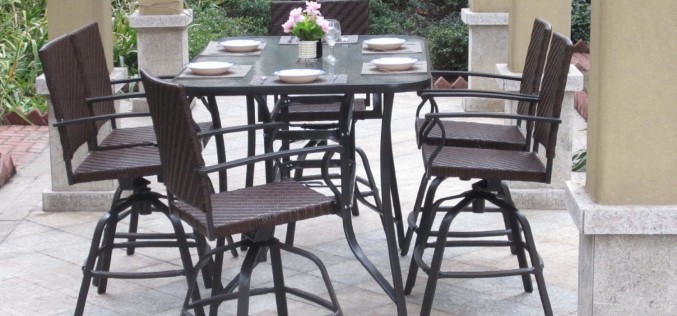 Pebble Lane Living 7-Piece Handwoven Outdoor Wicker Patio Bar Dining Set Review