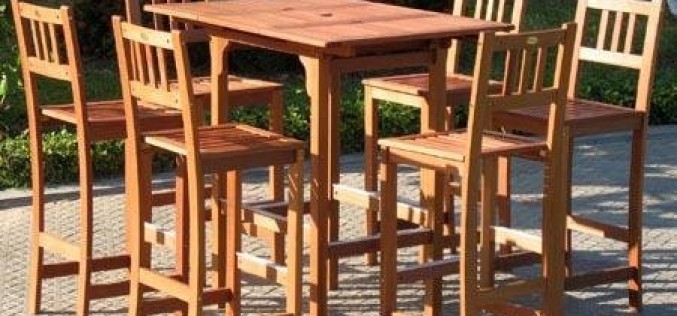 Pebble Lane Living 7-Piece Outdoor Premium Wood Patio Bar Dining Set Review